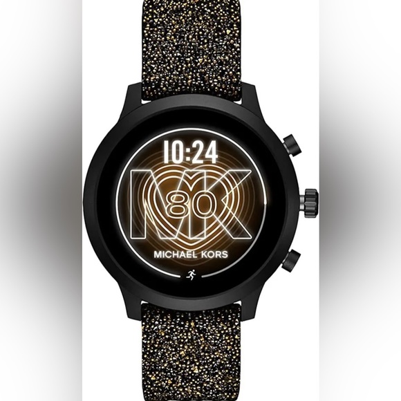Michael Kors Access MKT5093 Blk Embellish Silicone Touchscrn Smartwatch MSRP$350 - Picture 1 of 6